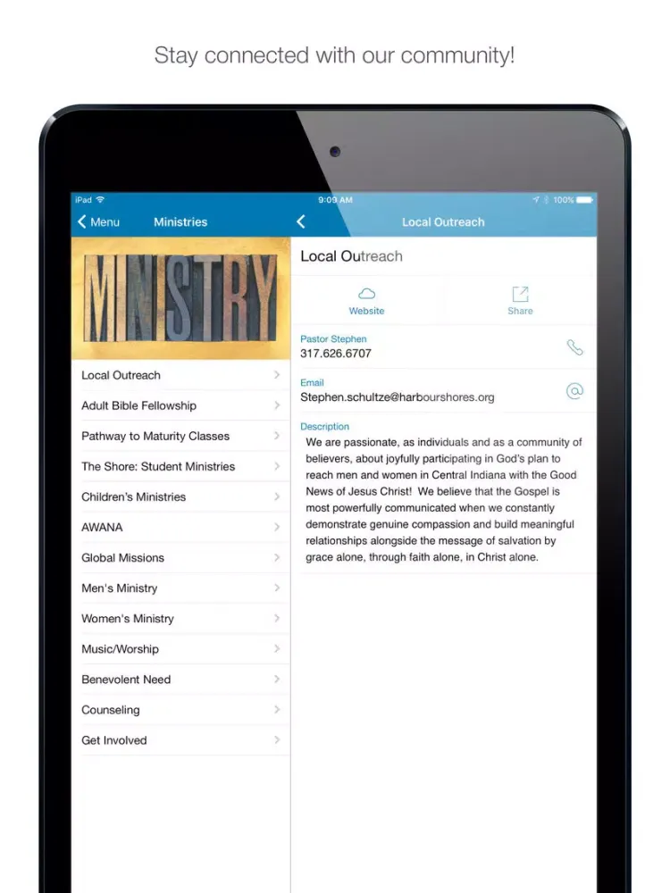 Harbour Shores Church App iPad 应用截图