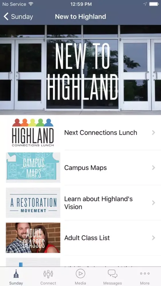 ภาพหน้าจอของ Highland Church of Christ