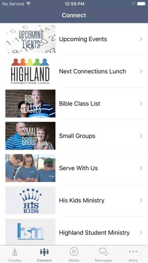 ภาพหน้าจอของ Highland Church of Christ