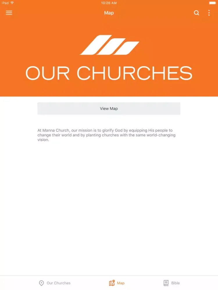 Ảnh chụp màn hình của Manna Church iPad 