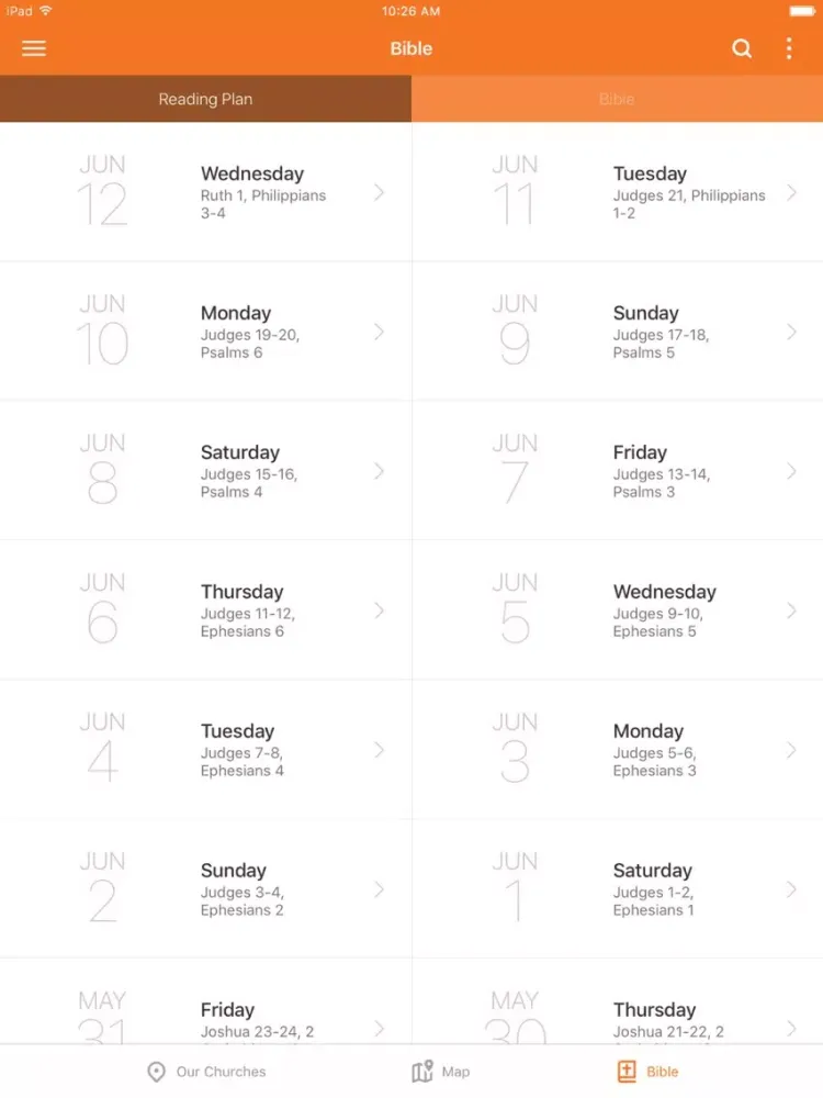 Ảnh chụp màn hình của Manna Church iPad 