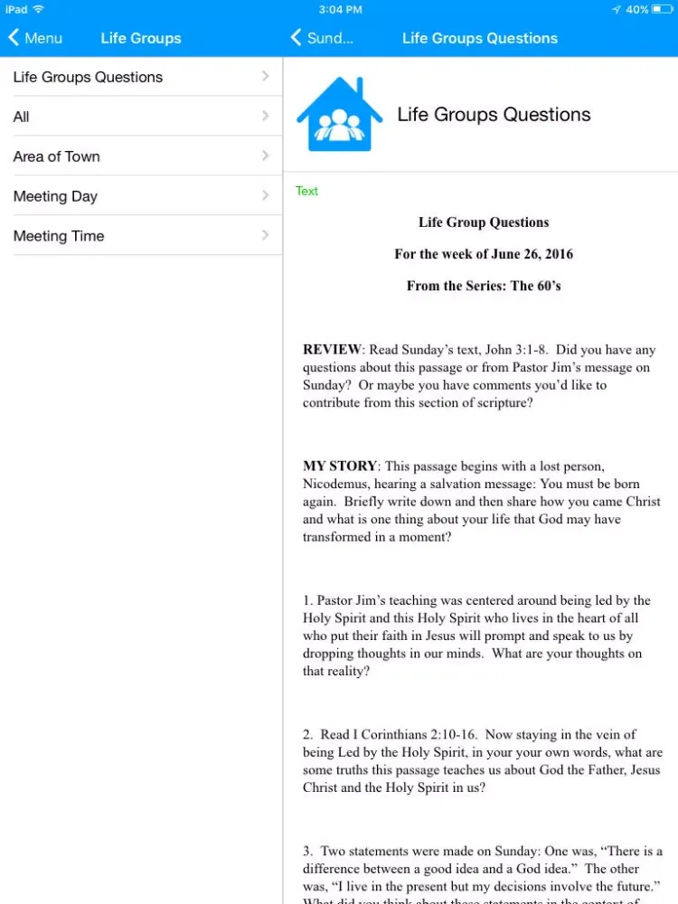 Screenshot di New Beginnings Community Church iPad 