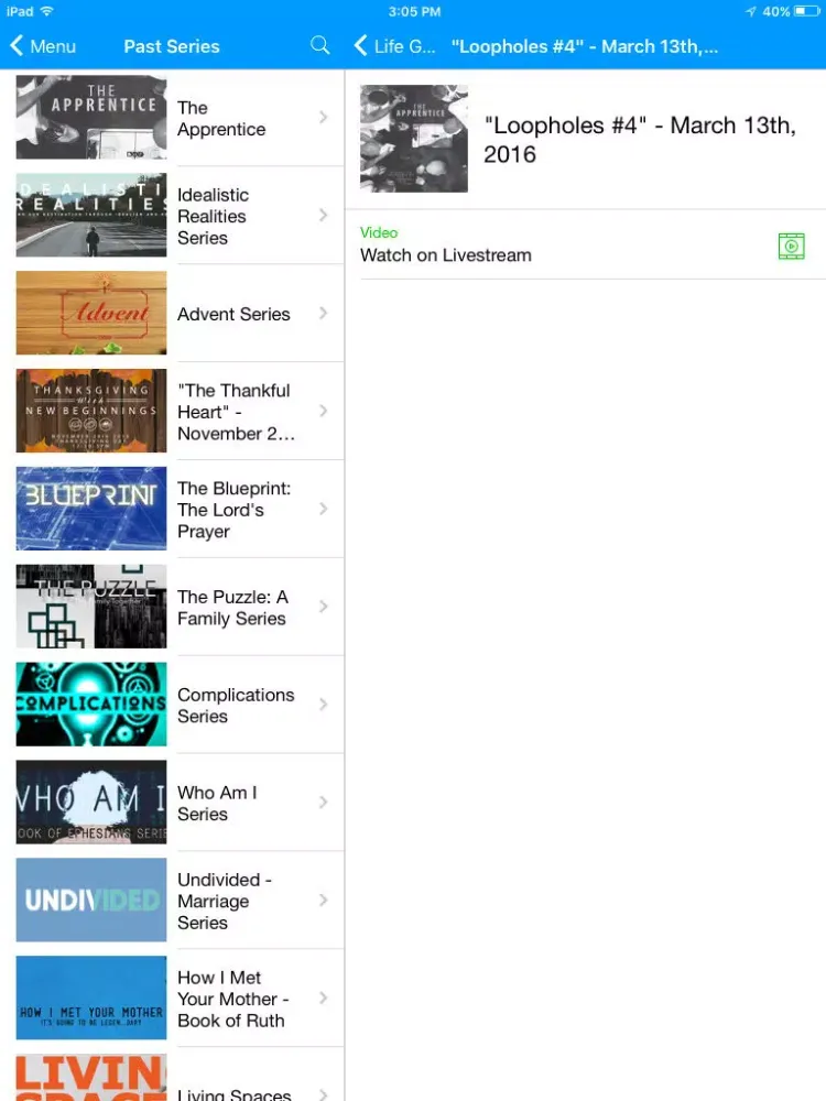Screenshot di New Beginnings Community Church iPad 