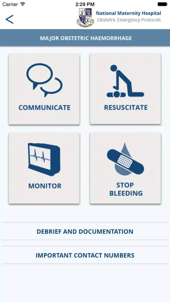 NMH Emergency Protocol App স্ক্রিনশট
