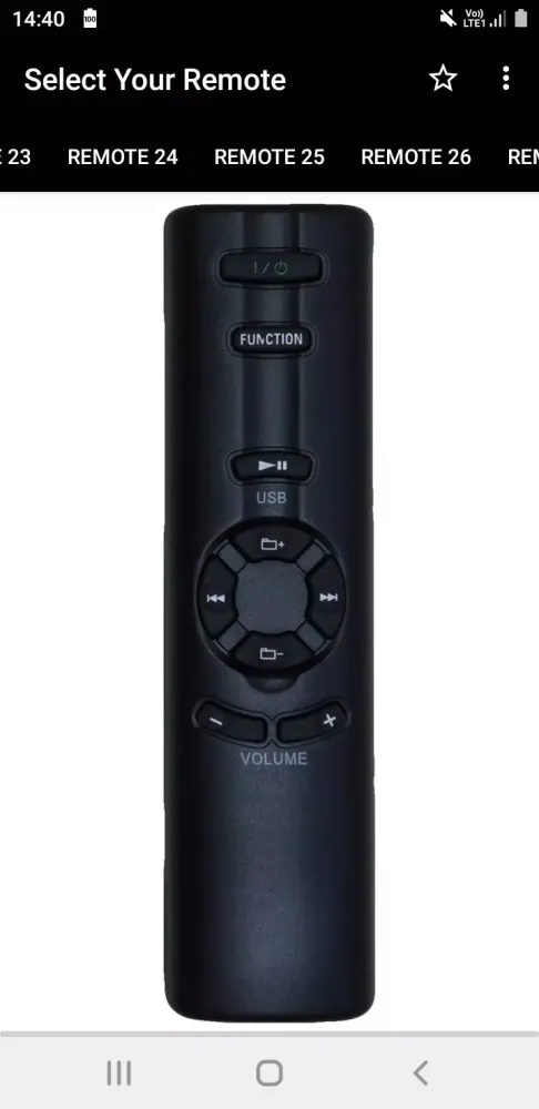 Sony Soundbar Remote Screenshots