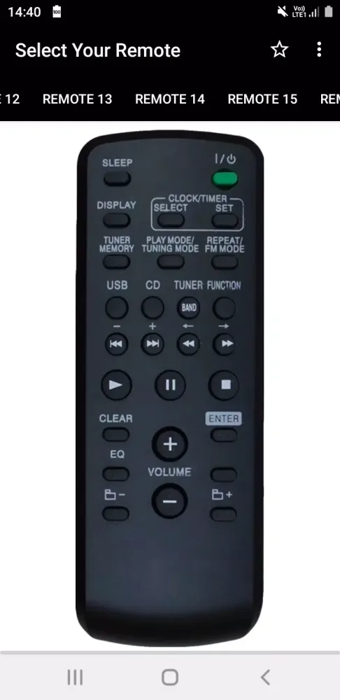Sony Soundbar Remote Screenshots