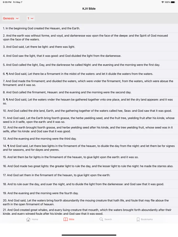 1611 KJV Bible iPad  スクリーンショット