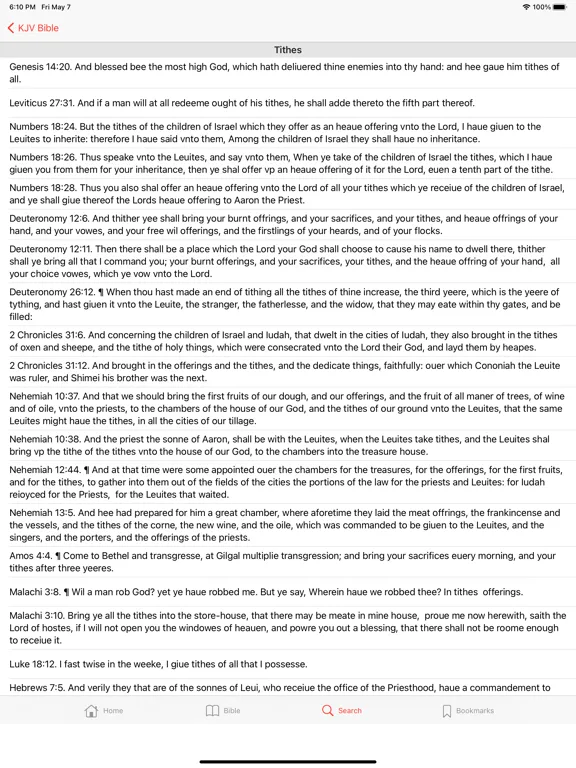 1611 KJV Bible iPad  スクリーンショット