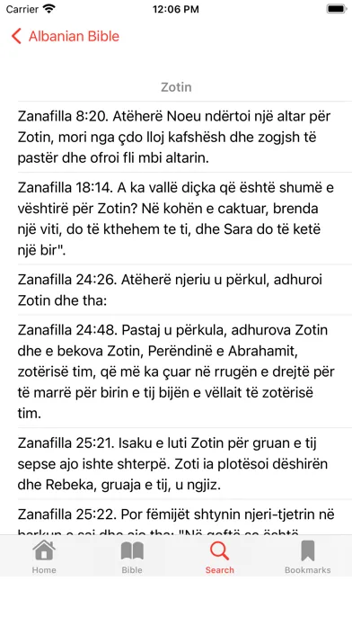 Tangkapan skrin Albanian Bible-Bibla e Shenjtë