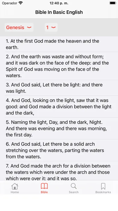 Ảnh chụp màn hình của Bible in Basic English, BBE