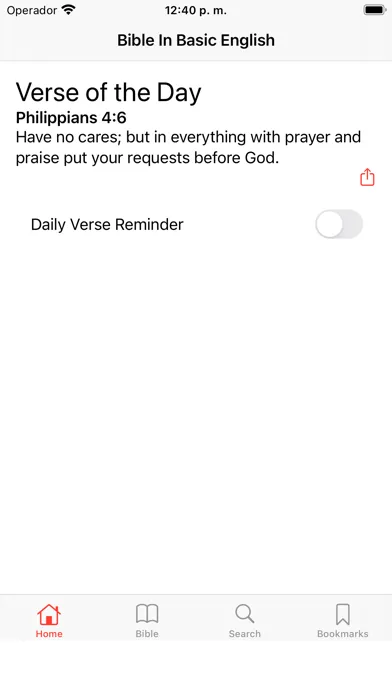 Ảnh chụp màn hình của Bible in Basic English, BBE