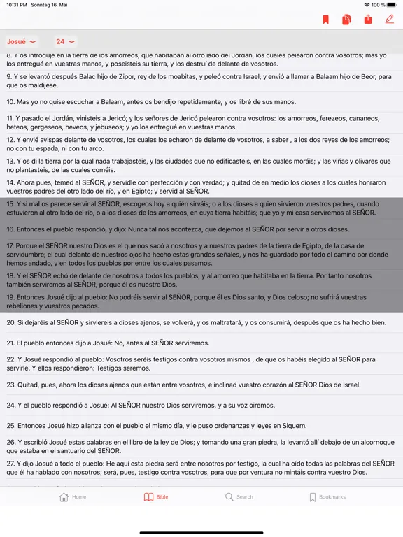 Tangkapan layar Biblia del Oso RV 1569 iPad 