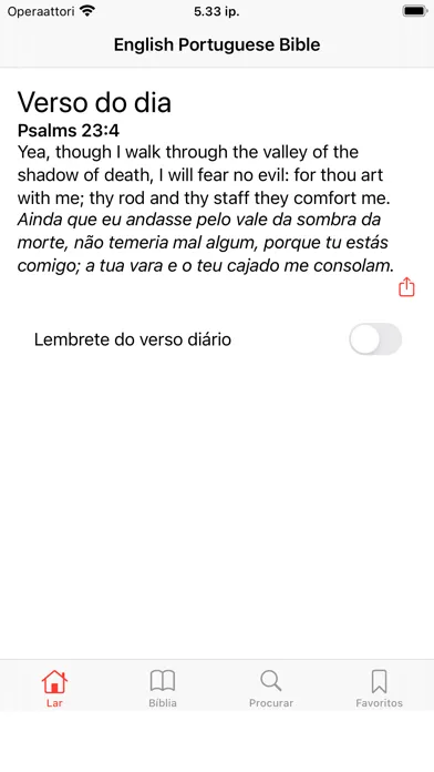 Captures d'écran de English - Portuguese Bible