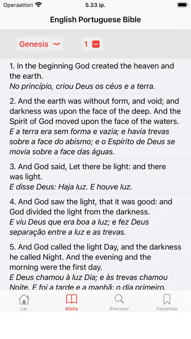 Captures d'écran de English - Portuguese Bible