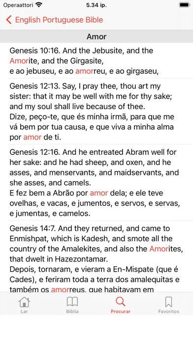 Captures d'écran de English - Portuguese Bible