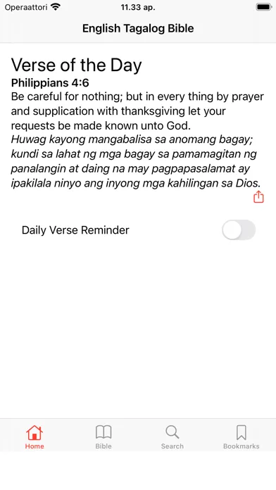 Captures d'écran de English - Tagalog Bible