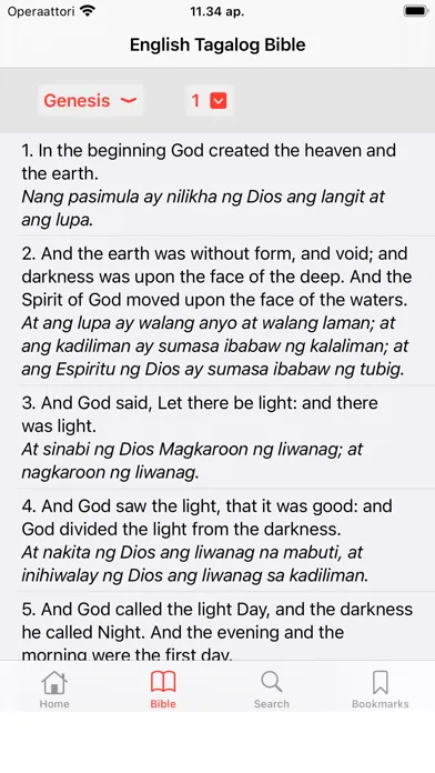 Captures d'écran de English - Tagalog Bible