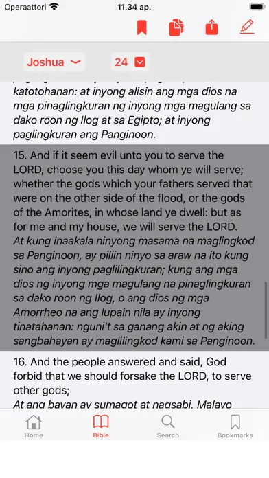 Captures d'écran de English - Tagalog Bible