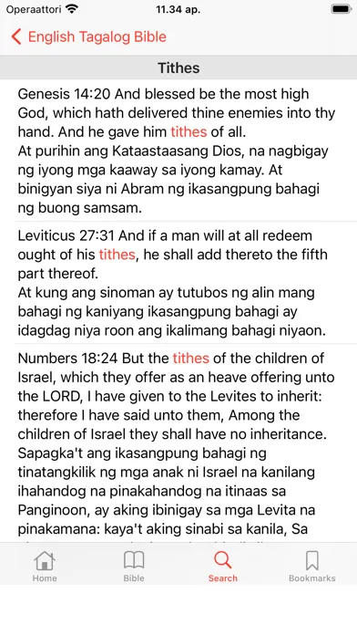 Captures d'écran de English - Tagalog Bible