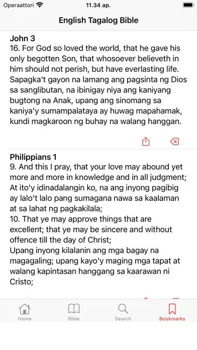 Captures d'écran de English - Tagalog Bible