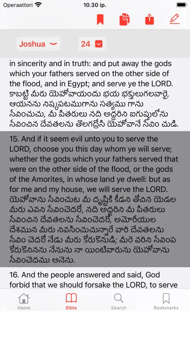 English - Telugu Bible سکرین شاٹس