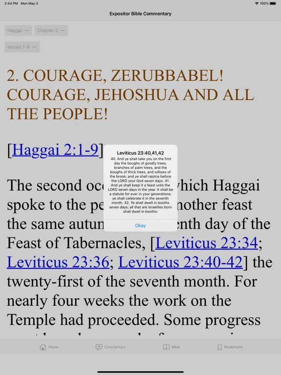 Capturas de tela do Expositor Bible Commentary iPad 