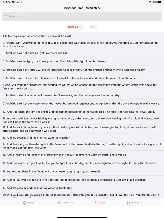 Capturas de tela do Expositor Bible Commentary iPad 