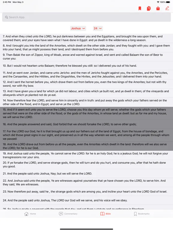 Capturas de tela do Expositor Bible Commentary iPad 