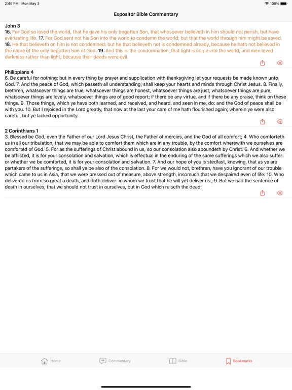 Capturas de tela do Expositor Bible Commentary iPad 