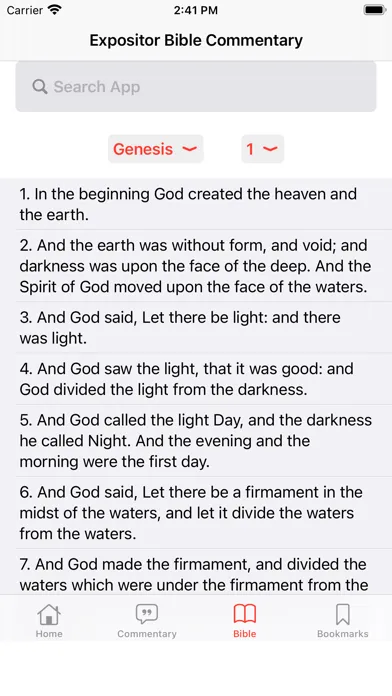 Capturas de tela do Expositor Bible Commentary