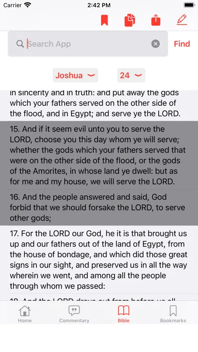 Capturas de tela do Expositor Bible Commentary