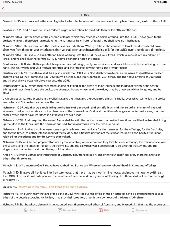 Ảnh chụp màn hình của The Lost Books of the Bible iPad 