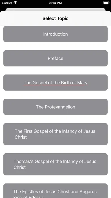 Ảnh chụp màn hình của The Lost Books of the Bible