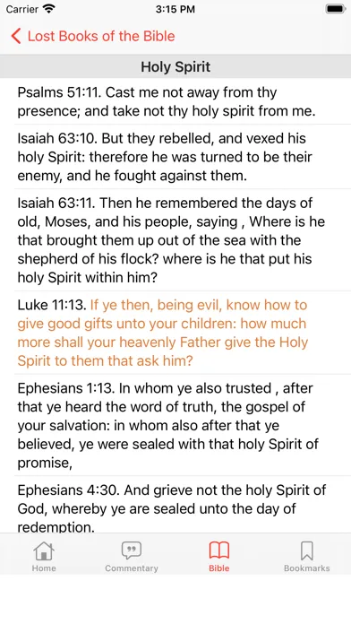 Ảnh chụp màn hình của The Lost Books of the Bible