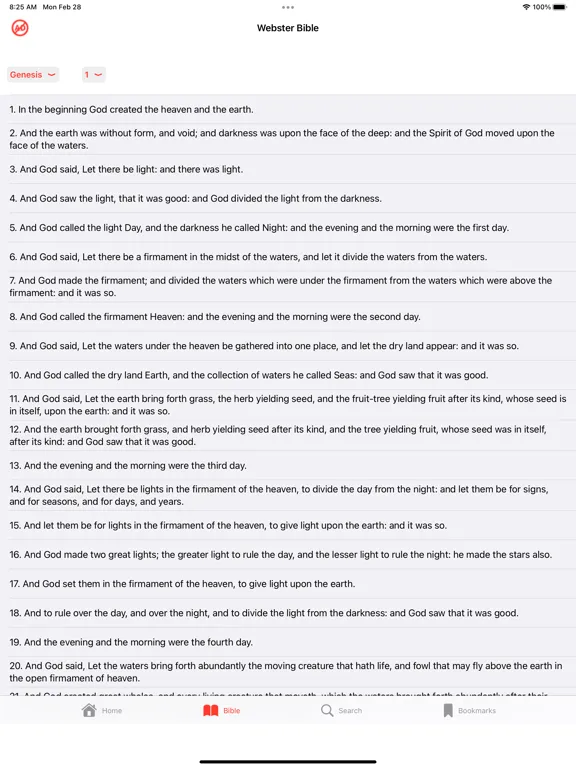 Webster Bible iPad  Screenshots