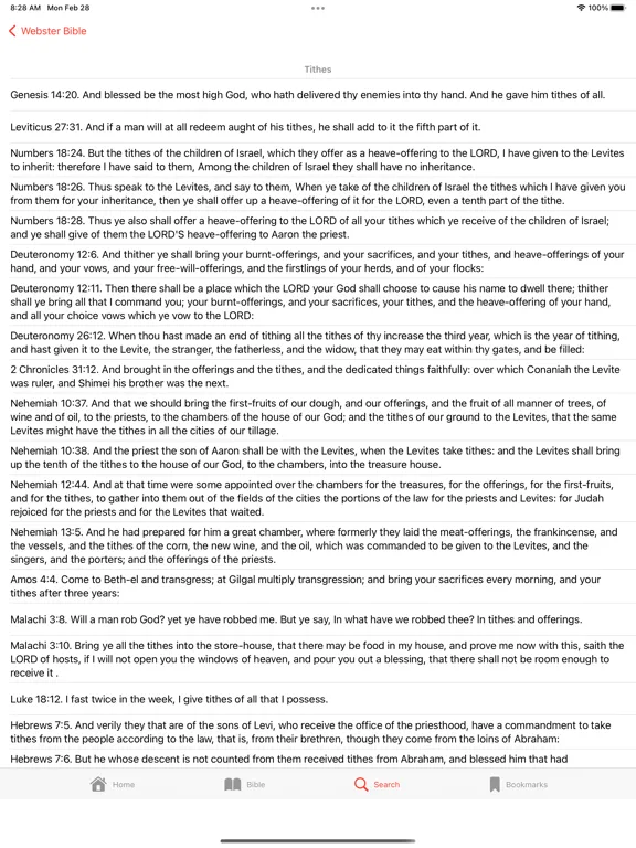 Webster Bible iPad  Screenshots
