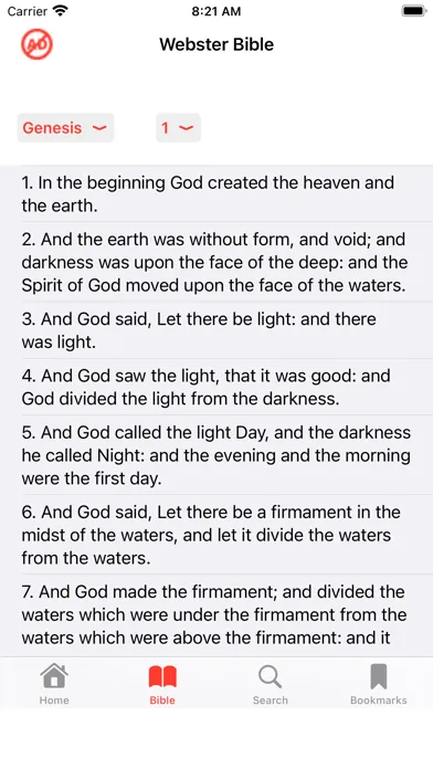 Webster Bible Screenshots