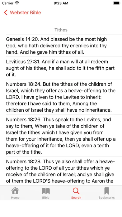 Webster Bible Screenshots