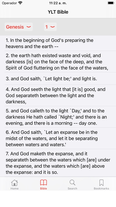 Zrzuty ekranu YLT Bible