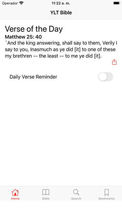 Zrzuty ekranu YLT Bible