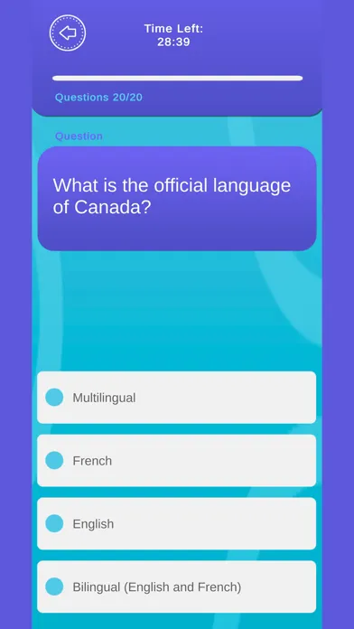 Canada Citizenship Prep Test應用截圖