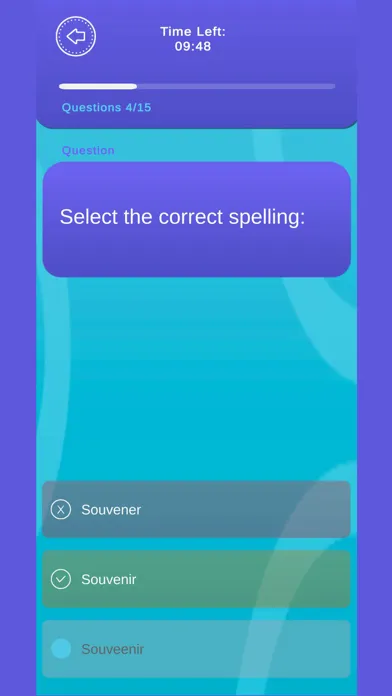 Captures d'écran de Spelling Test Quiz