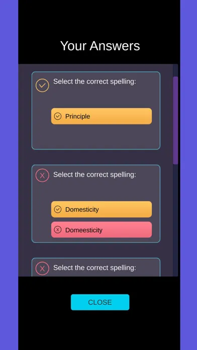 Captures d'écran de Spelling Test Quiz