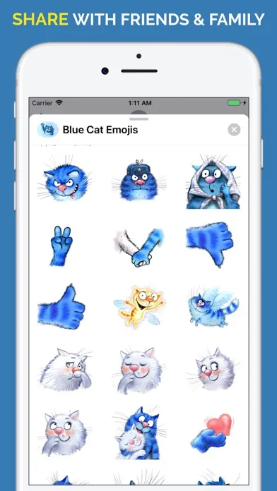 Blue Cat Emojis স্ক্রিনশট