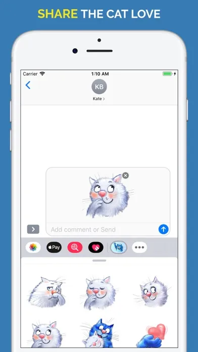Blue Cat Emojis স্ক্রিনশট