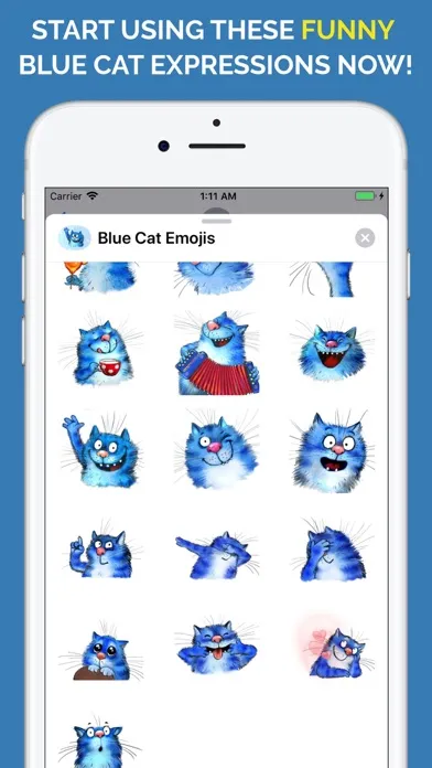 Blue Cat Emojis স্ক্রিনশট