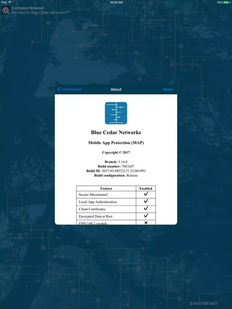 تصاویر Blue Cedar Compass Browser iPad 