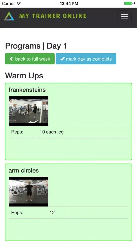 My Trainer Online Screenshots