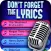 Don't Forget the Lyrics