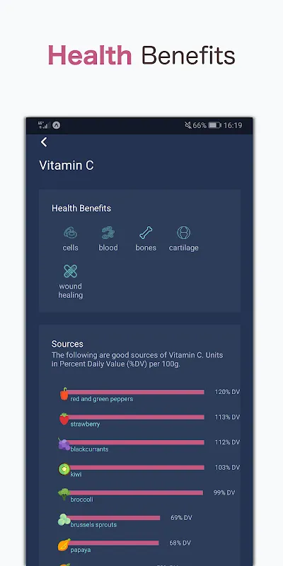 ภาพหน้าจอของ Vitamin Check